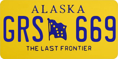 AK license plate GRS669