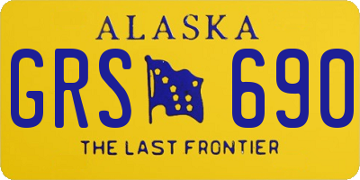 AK license plate GRS690