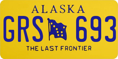 AK license plate GRS693