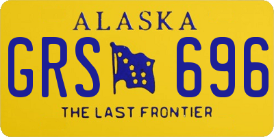 AK license plate GRS696