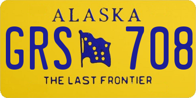 AK license plate GRS708