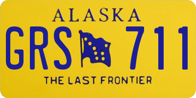 AK license plate GRS711