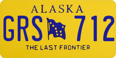 AK license plate GRS712