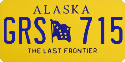 AK license plate GRS715