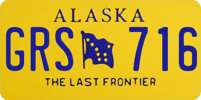 AK license plate GRS716