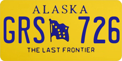 AK license plate GRS726