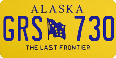 AK license plate GRS730