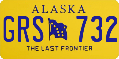 AK license plate GRS732