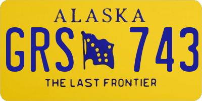 AK license plate GRS743