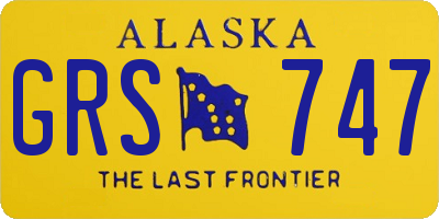 AK license plate GRS747
