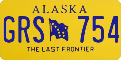 AK license plate GRS754