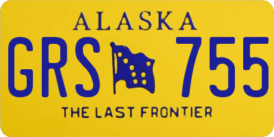 AK license plate GRS755