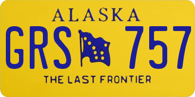 AK license plate GRS757