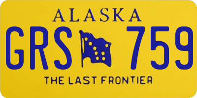 AK license plate GRS759