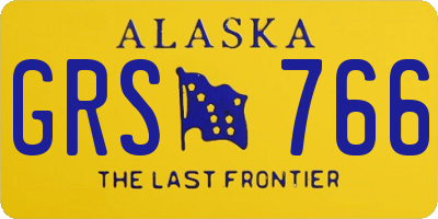 AK license plate GRS766