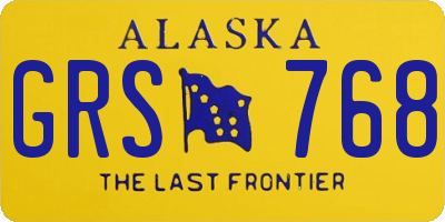AK license plate GRS768