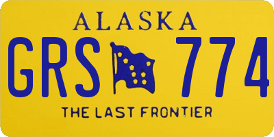 AK license plate GRS774