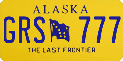 AK license plate GRS777
