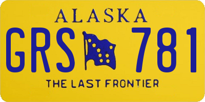 AK license plate GRS781