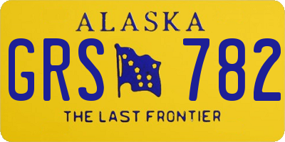 AK license plate GRS782