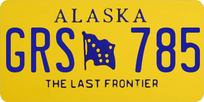 AK license plate GRS785