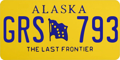 AK license plate GRS793