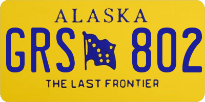 AK license plate GRS802