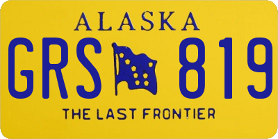 AK license plate GRS819