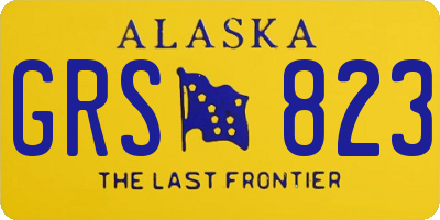 AK license plate GRS823