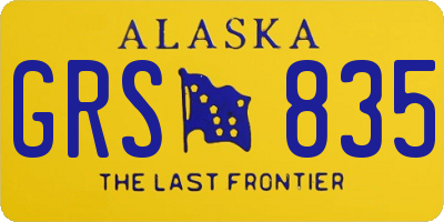 AK license plate GRS835