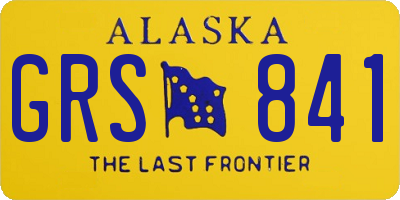 AK license plate GRS841