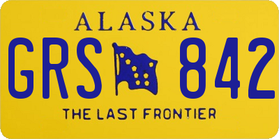AK license plate GRS842