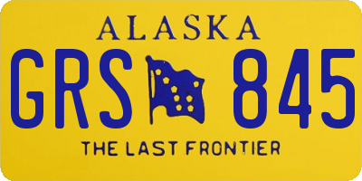 AK license plate GRS845