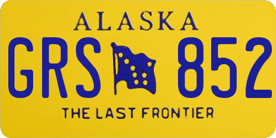 AK license plate GRS852