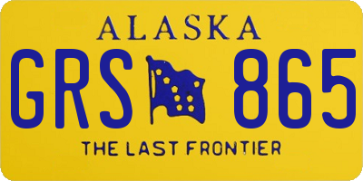 AK license plate GRS865