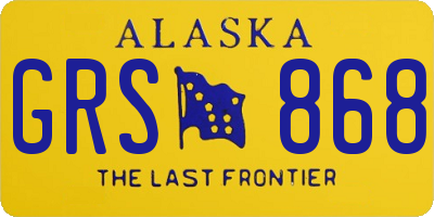 AK license plate GRS868