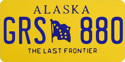 AK license plate GRS880