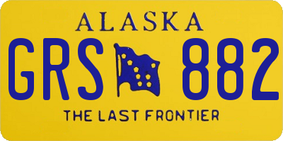 AK license plate GRS882