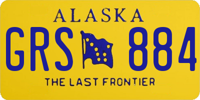 AK license plate GRS884