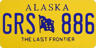 AK license plate GRS886