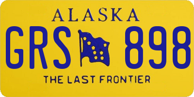 AK license plate GRS898