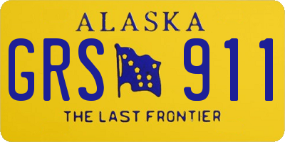 AK license plate GRS911