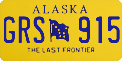 AK license plate GRS915