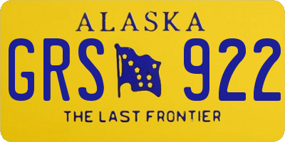 AK license plate GRS922