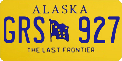 AK license plate GRS927