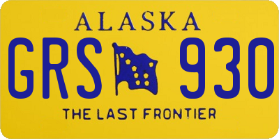 AK license plate GRS930