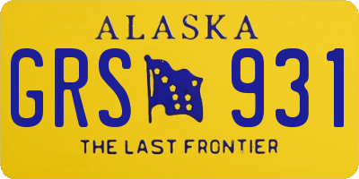 AK license plate GRS931