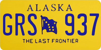 AK license plate GRS937