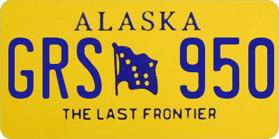 AK license plate GRS950