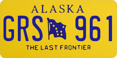 AK license plate GRS961